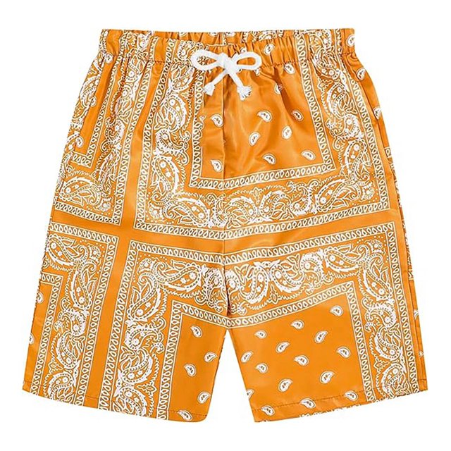 2025 Men's Board Shorts Men's Boho Drawstring Waist Mens Board Swim Shorts L Paisley Print Summer Beach Camo Swim Trunks for Men Shorts Mens Swim Trunks 7 Inch Short Mens Swim Trunks Swim Suits