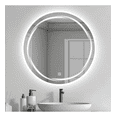 thumbnail image 1 of Espejo Redondo Inteligente 60 cm con Luz LED Tipo Diafragma - 3 Tonos de Luz, Vidrio Templado y Botón Touch, 1 of 10
