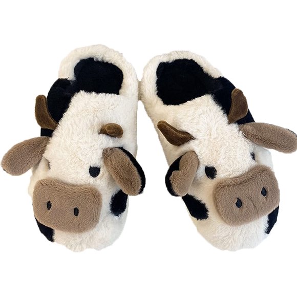 Pantoufles Vache, Pantoufles, Pantoufles d'Hiver Intérieur Extérieur - Femmes