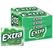 Extra Spearmint Sugarfree Chewing Gum, 15 Pieces (Pack Of 10)