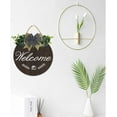 thumbnail image 2 of Eveokoki 12" Welcome Sign for Front Door Porch Farmhouse Round Plaque Wreaths Hanging Wooden Sign Wall Decor for Home Christmas Decoration Housewarming Gift, 2 of 4