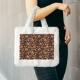 thumbnail image 6 of Wukai Turkey Bird Print Plush Underarm Bag, Ladies Fluffy Shoulder Bag, Women Furry Flower Tote Bag Plush Handbag for Autumn and Winter, 6 of 7