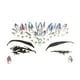 thumbnail image 1 of Vogacara Ojo cara gemas Bling pegatinas de diamantes de imitación geométrico frente cristal joyería DIY mujeres disfraz Festival maquillaje Tratamientos faciales Blanco, 1 of 6