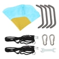 thumbnail image 6 of 40-inch Flying Saucer Tree Swing, Hexagon Swing, Textilene Swing with 2 Carabiners & Adjustable Rope(Blue & Yellow), 6 of 9