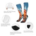 thumbnail image 3 of Xecao Refreshing Citrus Splash Print Compression Socks for Both Men And Women for Running, Travel, Flight, Nurse, 3 of 6