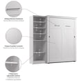 thumbnail image 4 of Pemberly Row Full Murphy Bed with Closet Organizer (88"W) - Engineered Wood, 4 of 13