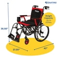 thumbnail image 3 of Journey SoLite C2 Ultra Lightweight Wheelchair, Foldable Manual Chair, Red, 3 of 5