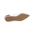 thumbnail image 6 of BLISSFUL STEP Women's Shoes Rhinestone Clear Pointed Toe Slip On Ballet Flats Pink 9, 6 of 8