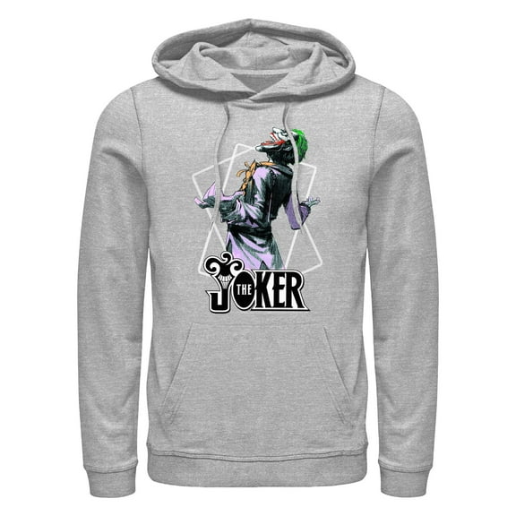 Men's Batman Joker Maniacal Card  Pull Over Hoodie
