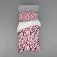 thumbnail image 2 of Ambesonne Pink Bedding Set 4 Pcs, Sakura Tree Umbrellas, Queen, Black Pink, 2 of 3