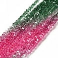 thumbnail image 2 of U8MO 10x Triangle Segmented Multi-color Transparent Glass Bead Strands 4.5x4mm 13.27"-Green, 2 of 4