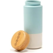 Soma Insulated Ceramic Mug with Bamboo Lid, 12-Ounce, Mint