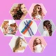 thumbnail image 2 of 10pcs curler self-adhesive hair curl, random color wave roller, 2 of 5