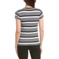 thumbnail image 2 of T Tahari womens  Striped Top, s, Black, 2 of 3