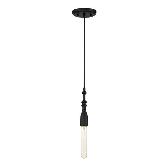 Designers Fountain Louise 1 Light Matte Black Pendant, D231M-5P-MB