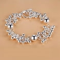 thumbnail image 3 of RSAMD 925 Sterling silver women beads bracelet charm jewelry wedding 20CM 8inches, 3 of 4