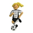thumbnail image 4 of Personalized  Blonde Female Soccer Player Ornament in Black Uniform 1 Count - Ornaments by Elves, 4 of 10