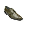 thumbnail image 3 of Mens Belvedere Business Shoes Chapo Genuine Crocodile Leather 1465 Olive, 3 of 3