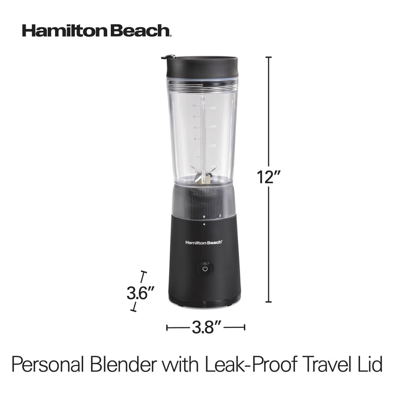 Hamilton Beach Personal Blender for Smoothies with Travel Lid, 14