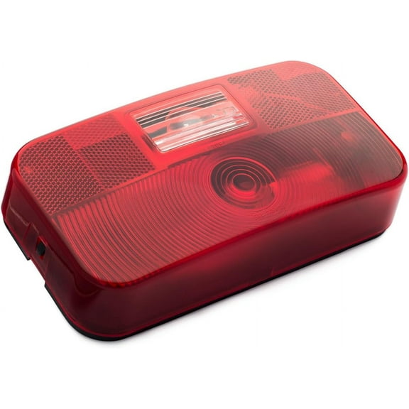 Lumitronics Red Surface Mount Back Up Light Trailer Light Kit for RV and Camper, Black