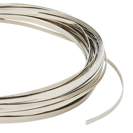 19.69 Feet Copper Flat Bezel Wire 0.03inch Wide Platinum Armature Craft Bezel Wire Wrap for Sculpting Armature Jewelry Making 30 Gauge Thick for diy