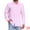 Pink, variant on DARING DIVA Men's Seersucker Long Sleeve Button Down Textured Striped Shirts S Blue