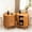Yellow, variant on Aisword Nightstand with Charging Station, Fluted Accent Side Table with Sliding Door and Adjustable Shelf, End Table for Small Space, Brown