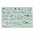 thumbnail image 1 of Birds Cutting Board, Various Type of Birds Sitting and Chirping on Wires Musical Creatures Print, Decorative Tempered Glass Cutting and Serving Board, Small Size, Pale Green Brown, by Ambesonne, 1 of 1