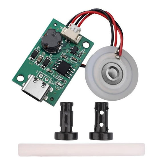 DC5V Type-C USB Ultrasonic Humidifier Mist Maker DIY Kit with Driver Circuit Board, 108-110KHZ Fog Generator Module for Craft Projects