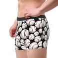 thumbnail image 2 of Yiaed Cute Baseball Print Men's Soft Cotton Boxer Shorts Breathable Boxers Underwear Moisture-Wicking Underwear Stretch Boxer Briefs for Man-Medium, 2 of 5