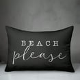 thumbnail image 2 of Creative Products Beach Please Black 14x20 Indoor / Outdoor Pillow, 2 of 2
