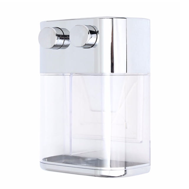 Dispensador doble de jabón manual para pared - 2 tanques de 400ml - ABS plástico mate - Ideal para hoteles y baños