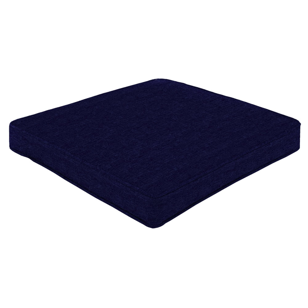Mainstays Solid Navy Outdoor Patio Dining Seat Cushion