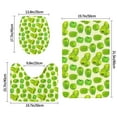 Bathroom Rugs Sets 3 Piece funny Bell Pepper Absorbent Non Slip Bath
