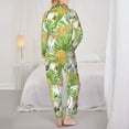 thumbnail image 5 of Kll Gnome And Pineapple Print Women'S Long Sleeve Pajamas With Pants Sleepwear Loungewear 2 Set-X-Large, 5 of 9