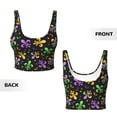 thumbnail image 5 of Haiem Mardi Gras Carnival4 Pattern Womens Sports Bra - U Neck Padded Low Impact Yoga Bra Workout Crop Top Gym Moisture-Wicking Workout Vest -Large, 5 of 9