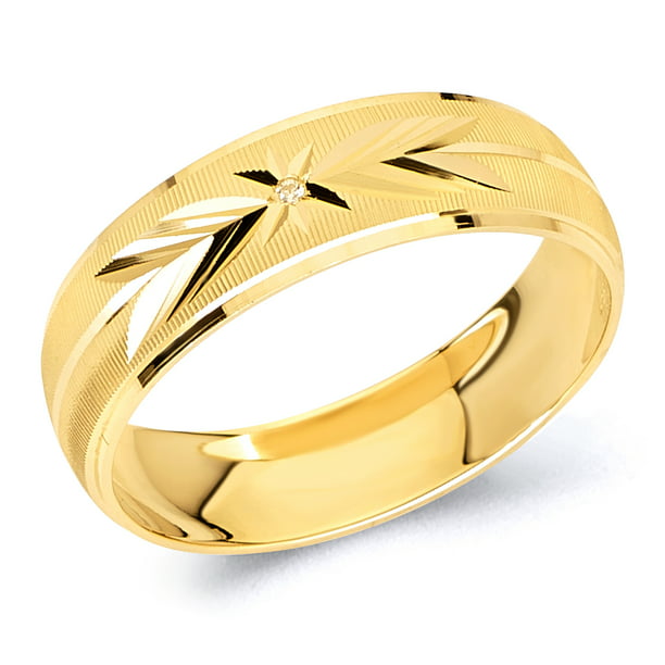 24k Solid Gold Mens Wedding Ring