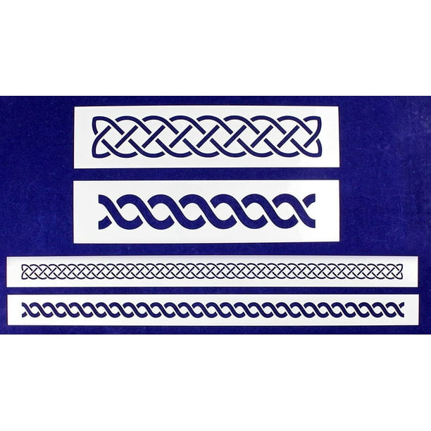 celtic knot border 4 piece stencil set border 14 mil painting crafts templates walmart com