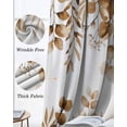 thumbnail image 3 of Brown Eucalyptus Leaves Blackout Curtains for Bedroom Living Room Darkening Curtains 63 Inches Long Spring Summer Botanical Window Curtain 2 Panels Set Window Treatment Grommet Drapes 52"x63", 3 of 9