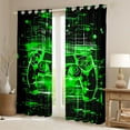 thumbnail image 2 of Homewish Chic Game Console Black Out Curtains, Black Green Cartoon Curtains Pack of 2 (42x63 Each), Teens Kids Boys Child Bedroom Curtains, Black Out Curtains Room Decor, 2 of 6
