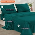 thumbnail image 3 of HNB Store RV Sheet Set Bunk 35X89" Truck Sleeper 600 TC Egyptian Cotton Solid Camper 6" Deep Pocket Teal, 3 of 8