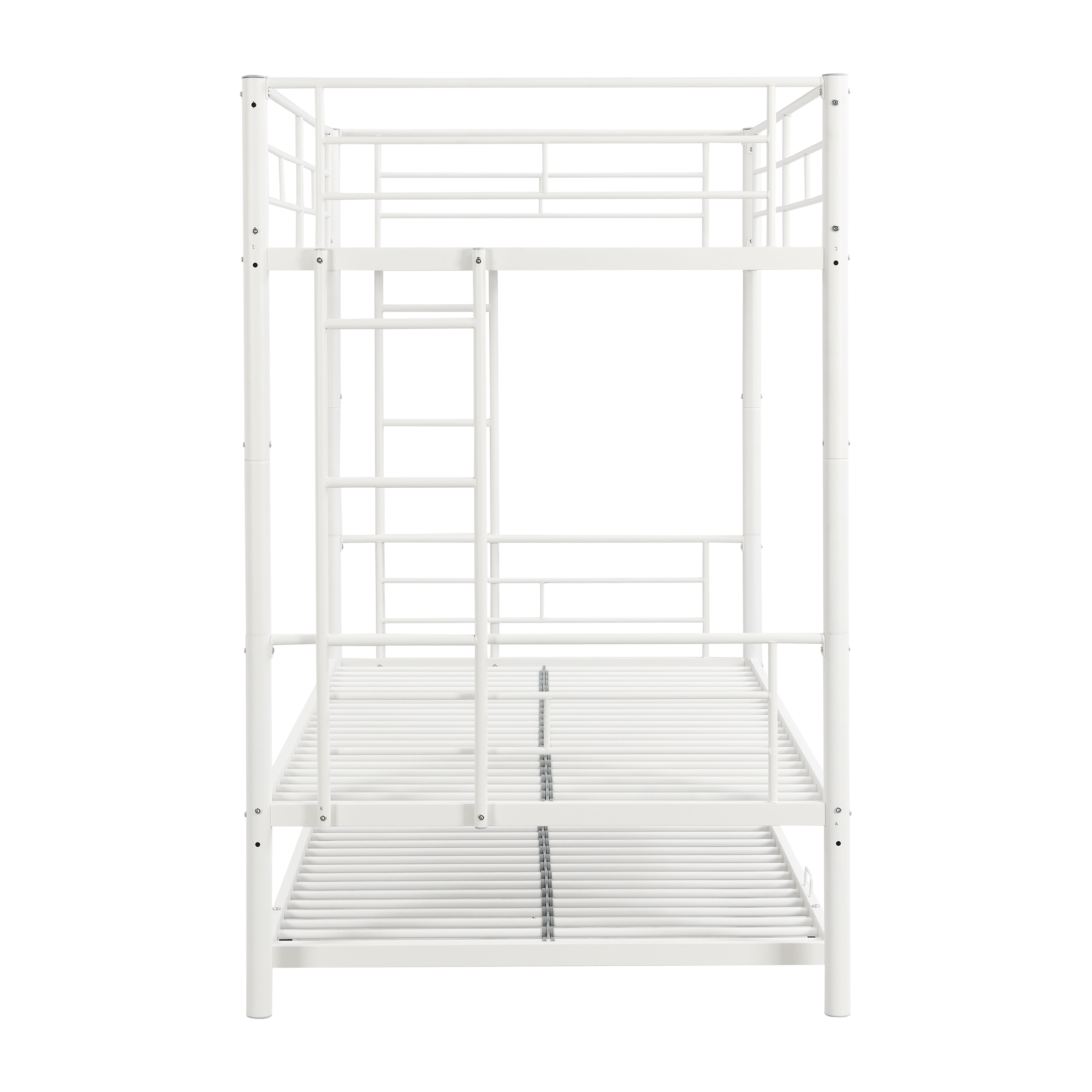 Metal Bunk Bed With Trundle White