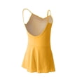 thumbnail image 5 of HAOTAGS Girls Ballet Cami Leotard,Mini Tutu Sleeveless Tank Basics Practice Dance Class Yellow 5-6, 5 of 9