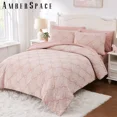 thumbnail image 5 of Amberspace Diamond Bow Design 7-piece Bed in a Bag Comforter Set with Sheets,Pink,Full, 5 of 7