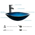 thumbnail image 2 of Eclife 16.5" Square Tempered Glass Bathroom Sink Combo with Faucet 1.5 GPM and Pop up Drain Bathroom Bowl,Blue, 2 of 8
