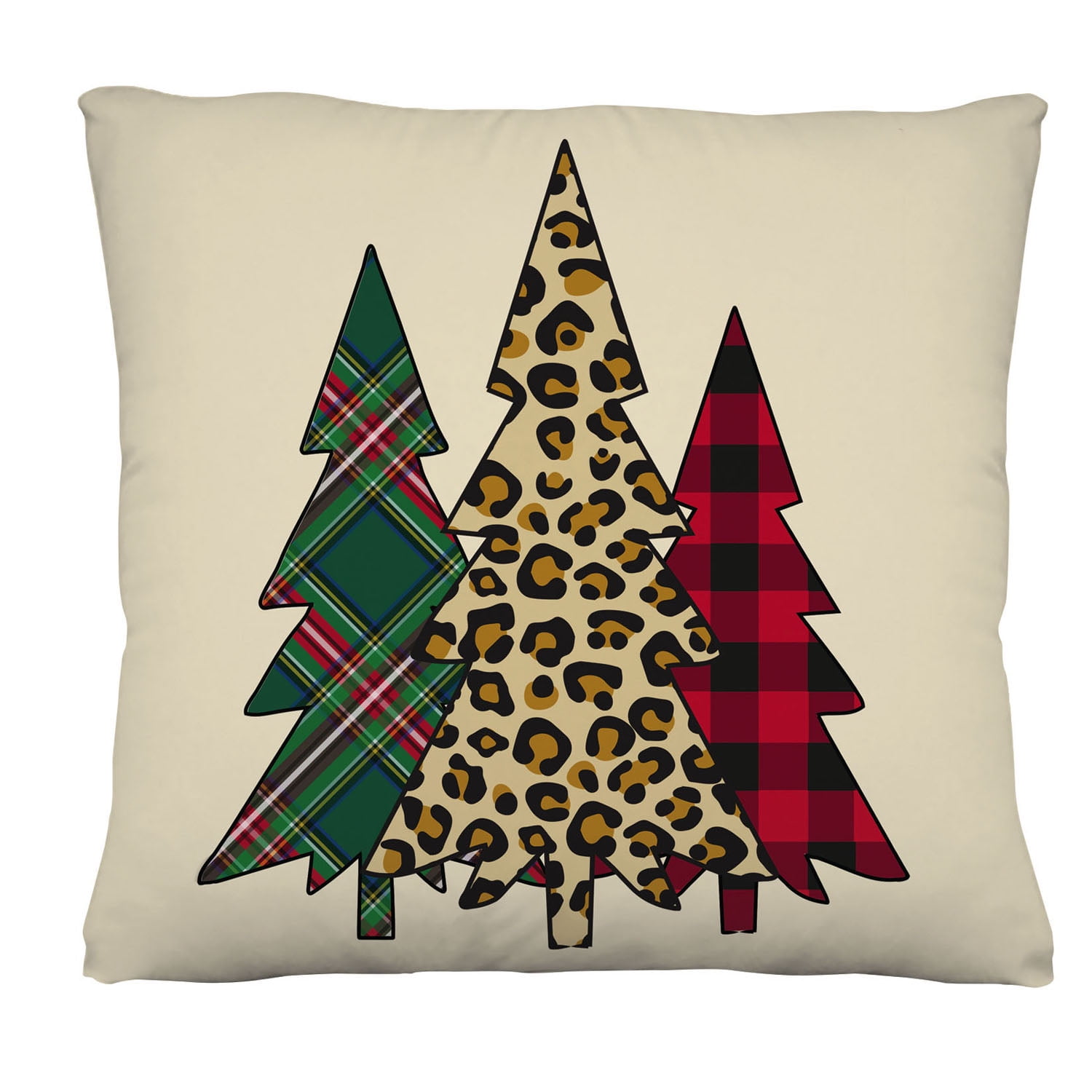 Multicolor Christmas Trees Gifts and Decor Co Christmas Trees Throw Pillow 18x18 