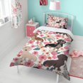 thumbnail image 4 of Dachshund and Flower Duvet Cover and Pillowcase Set for Single Bedding, Bedroom Accessories for Kids Teens, 4 of 5