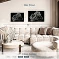 thumbnail image 4 of Elephant Stock Black Roses Wall Art - Horizontal Canvas Wall Art - Living Room Wall Decor - Floral And Botanical Canvas - Black And Gray Decor - 30" x 20", 4 of 8