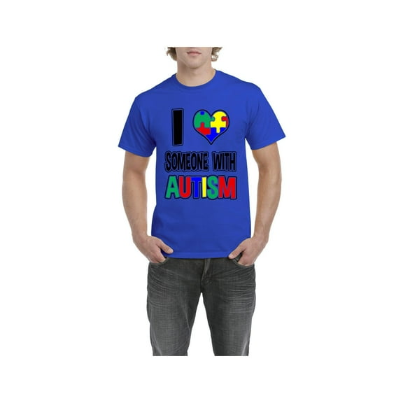 Men's T-Shirt Short Sleeve - I Love Someone With Autism