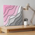 thumbnail image 4 of Ships Next Day Canvas Wall Art 10"x10",Pink Grey Ombre Wood Framed Canvas Print Painting,Modern Geometric Abstract Aesthetics Cream Ready to Hang Small Picture Wall Decor for Kitchen Nursery Office, 4 of 9